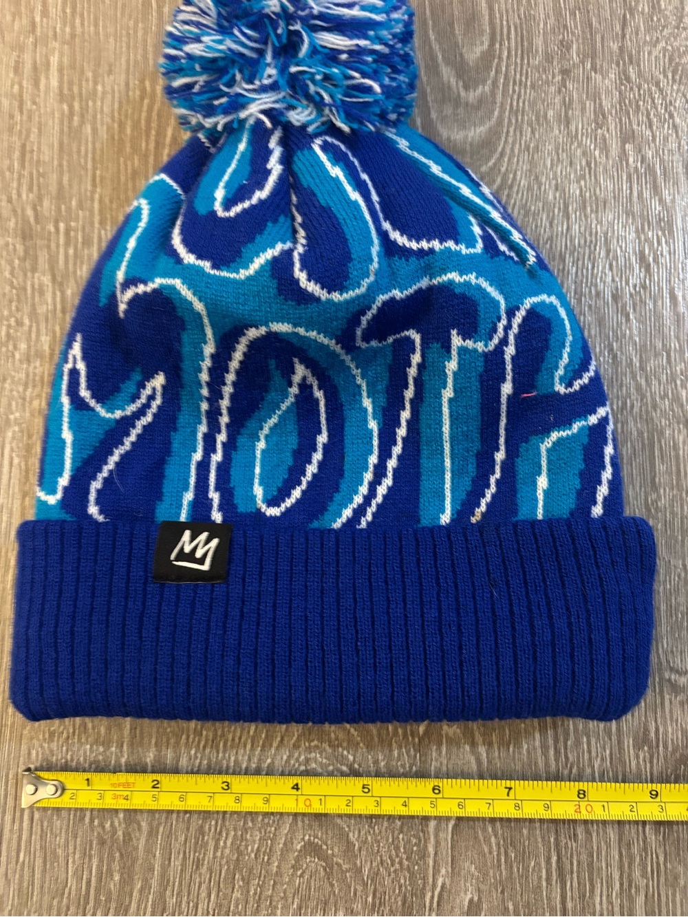 Unisex m/w Blue Pom Beanie - Knit Hat mammoth mountain edition (NWOT)